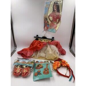 Disney Elena of Avalor Childs Small Costume Top, Tutu,Slippers, Headband, Patch